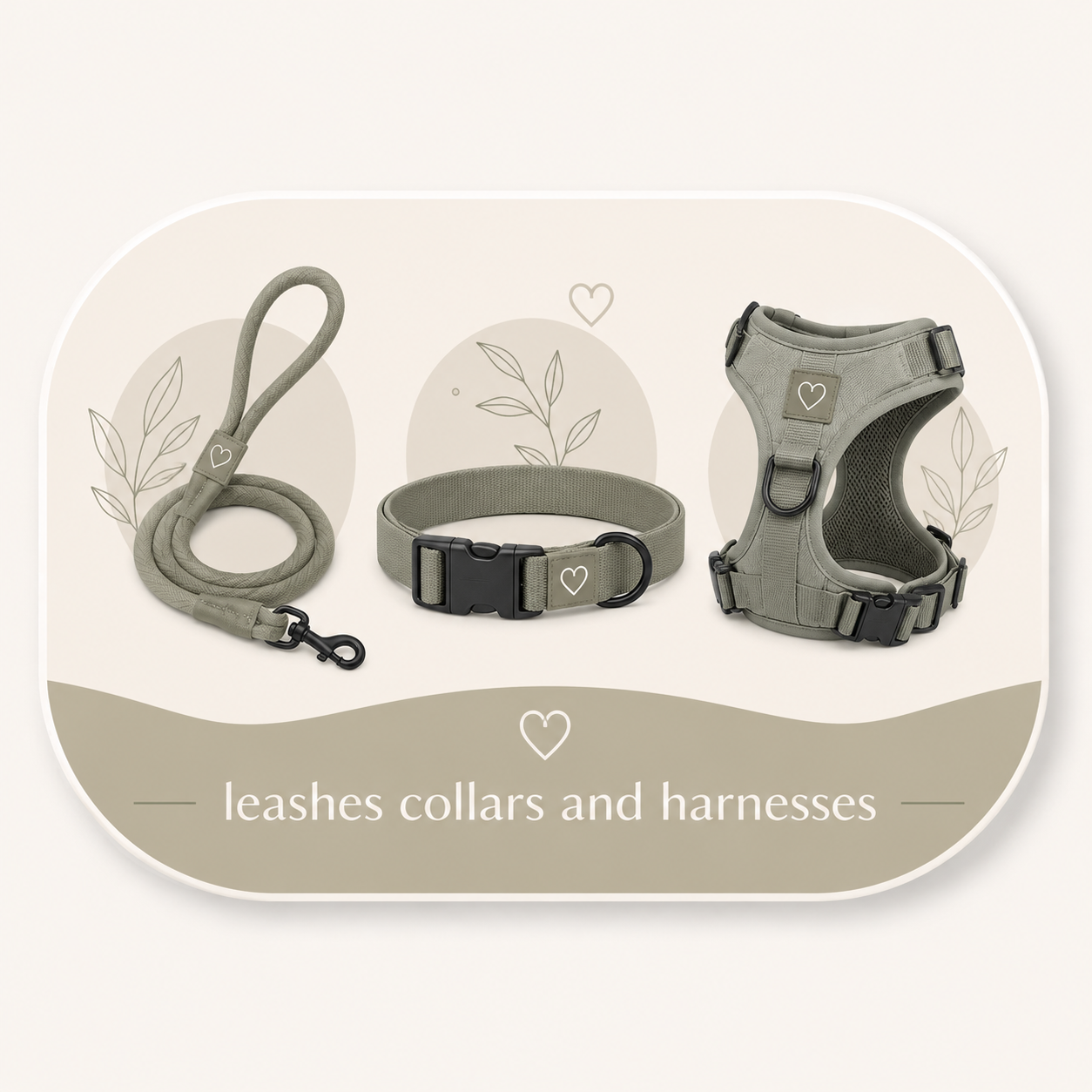 Leashes, Collars & Harnesses