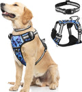 No Pull Dog Harness with Collar – Adjustable Reflective Oxford Vest with Front & Back Leash Clips, Control Handle for Small, Medium & Large Dogs
