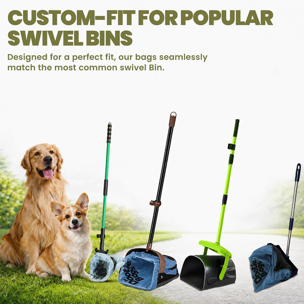 Heavy-Duty Dog Poop Bags with Easy-Tie Handles – Large Leakproof Pet Waste Bags Made with Cornstarch, Strong & Convenient for Dogs, Cats & Litter Cleanup