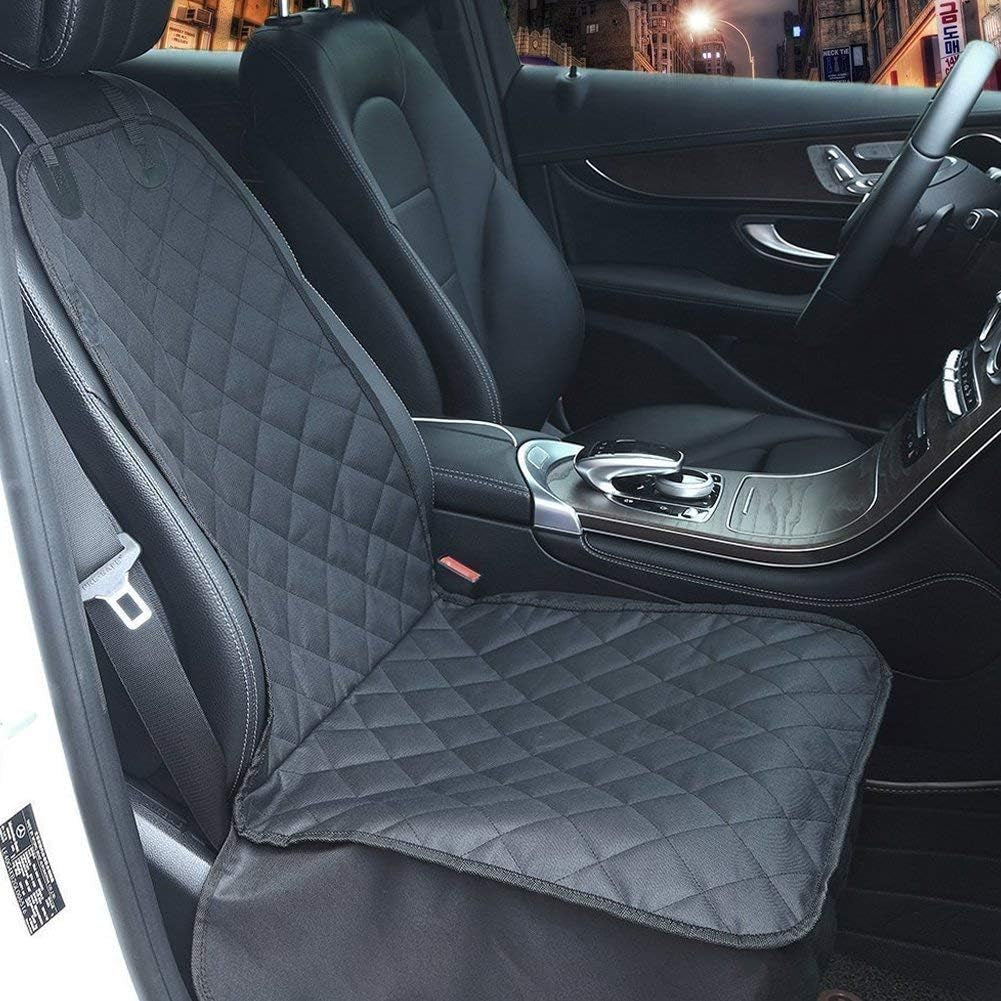 2-Pack Heavy-Duty Dog Car Seat Cover – Waterproof 600D Oxford Pet Seat Protector with Non-Slip Backing, Hammock Convertible Design for Cars, Trucks & SUVs, Black